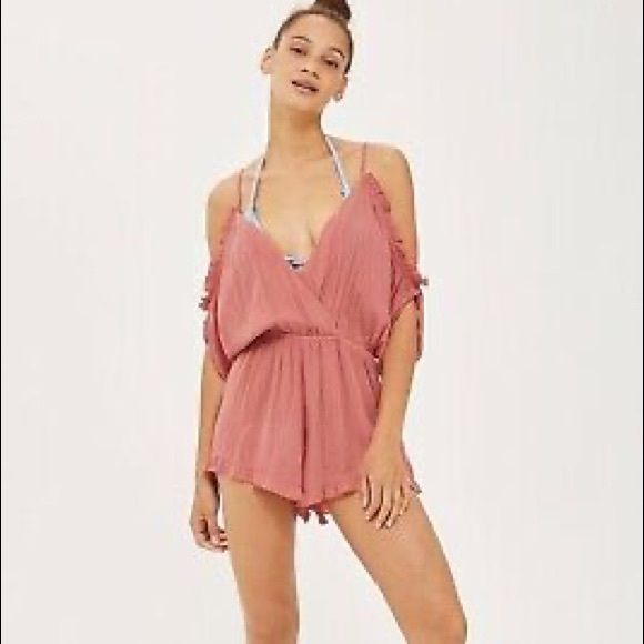 NWT Topshop Cold Shoulder Playsuit - 4-6 - AS IS - Picture 1 of 12